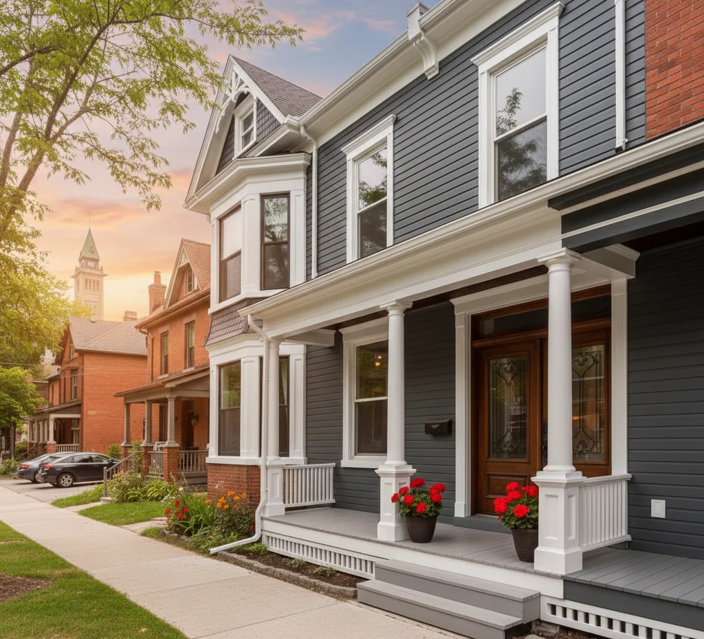 Completed house painting project in Downtown Ottawa.
